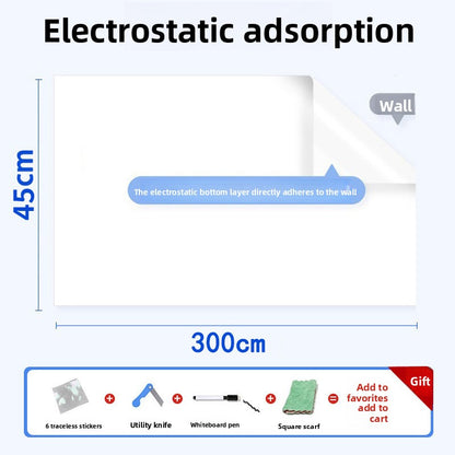 Removable Electrostatic Whiteboard Wall Sticker for Writing and Drawing