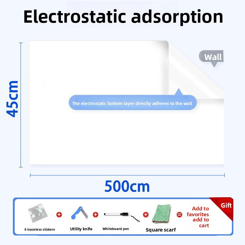 Removable Electrostatic Whiteboard Wall Sticker for Writing and Drawing