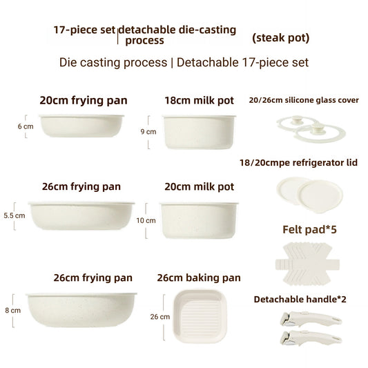 Removable Handle Non-Stick Pot