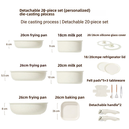 Removable Handle Non-Stick Pot