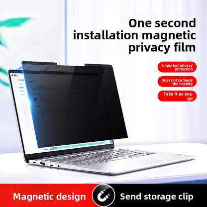 Removable magnetic privacy screen protector for laptops