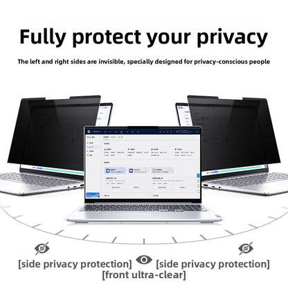 Removable magnetic privacy screen protector for laptops