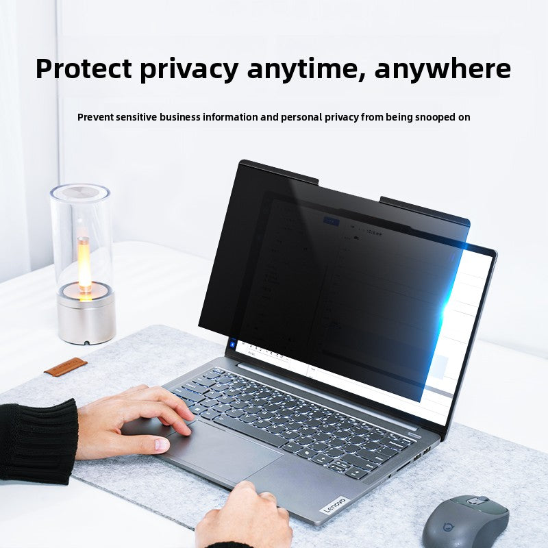Removable magnetic privacy screen protector for laptops