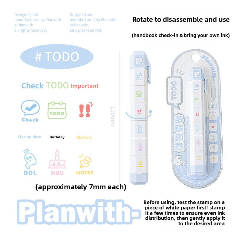 Removable Pen Stamp Set for Journaling