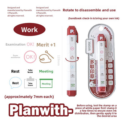 Removable Pen Stamp Set for Journaling