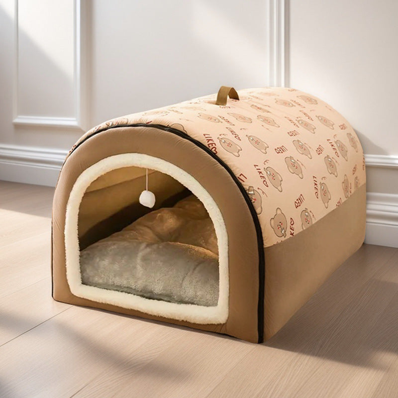 Removable Washable Dog House Pet Bed