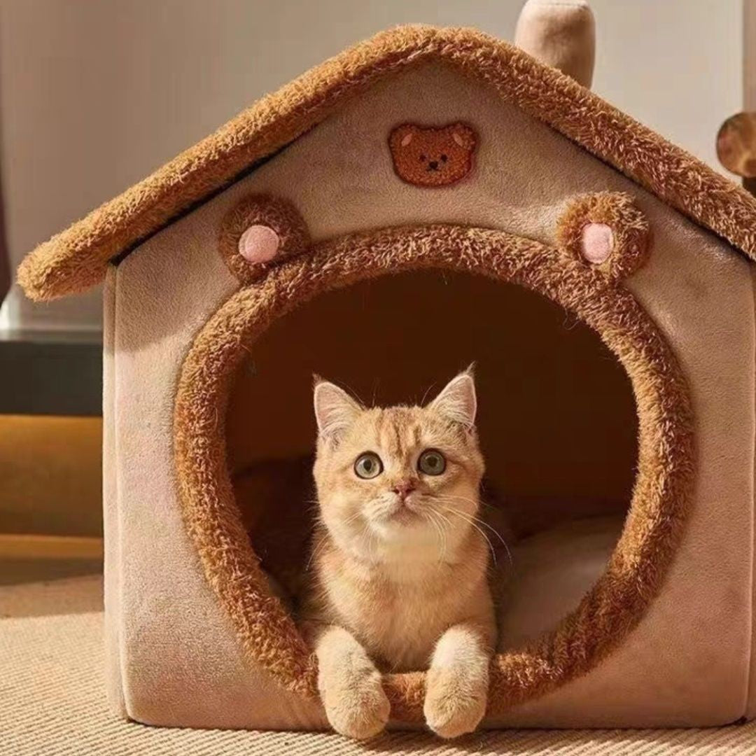 Removable Washable Enclosed Pet Bed
