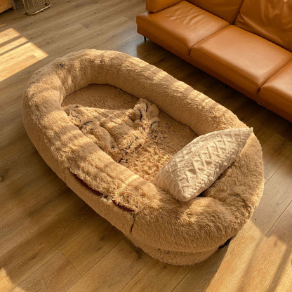 Removable Washable Plush Pet Bed with Pillow
