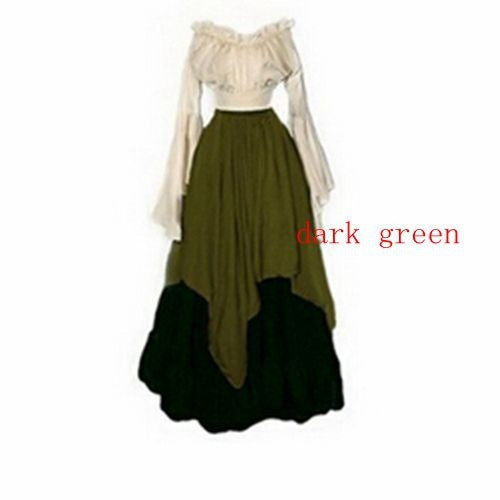 Renaissance Medieval Long Sleeve Dress