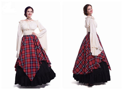 Renaissance Medieval Long Sleeve Dress