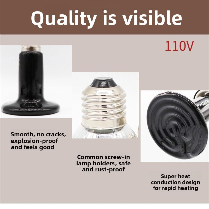 Reptile heating lamp