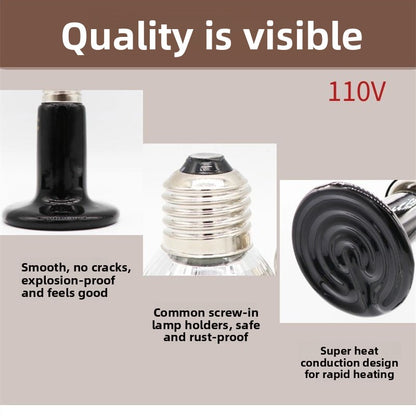Reptile heating lamp