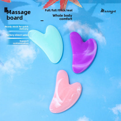 Resin facial scraping board