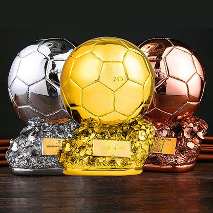 Resin Gold-Plated Football Trophy Souvenir