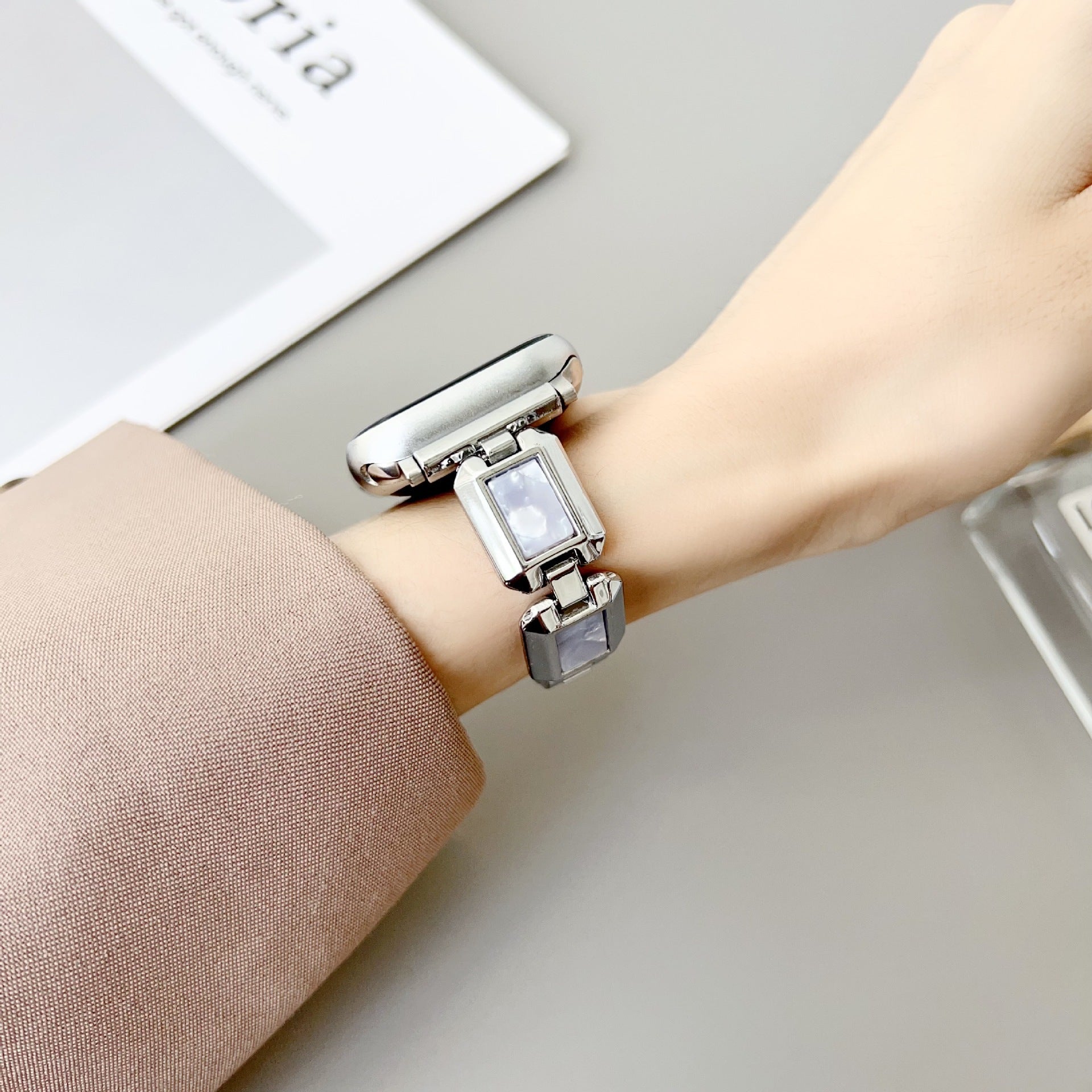 Resin Inlaid Metal Strap