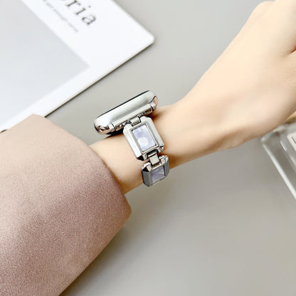 Resin Inlaid Metal Strap