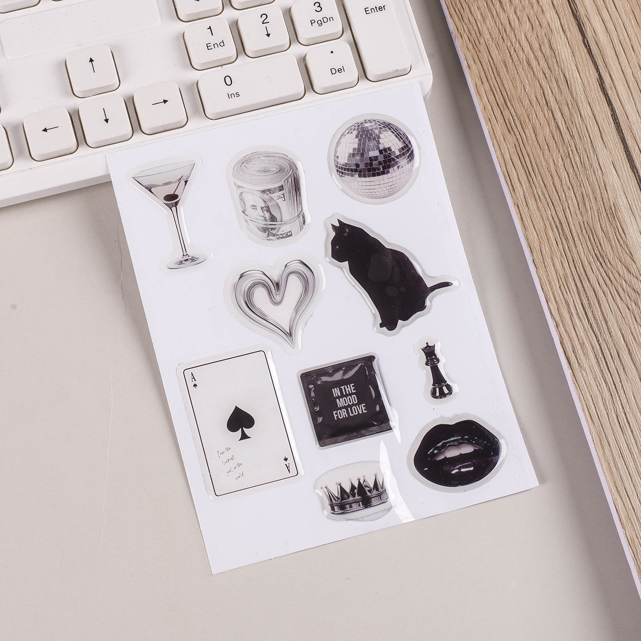 Resin journal stickers
