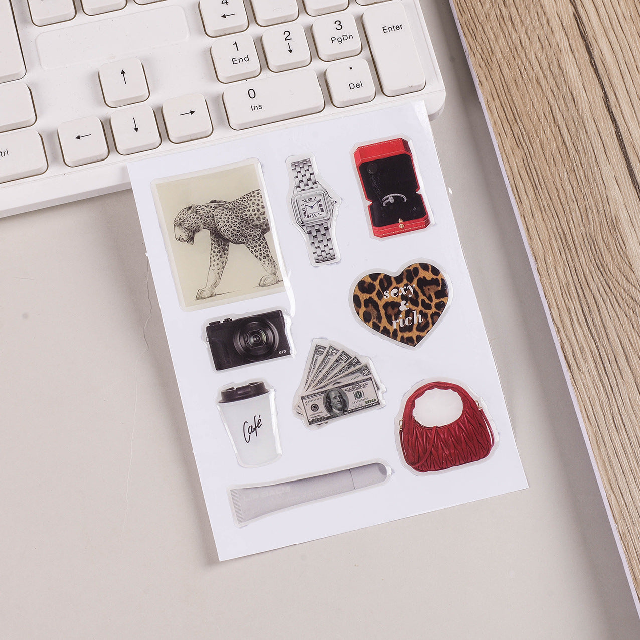 Resin journal stickers