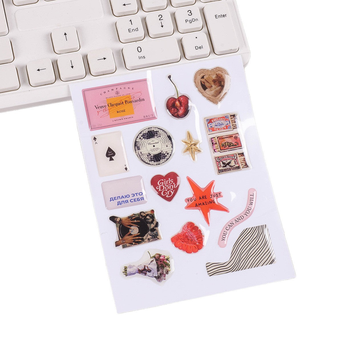Resin journal stickers