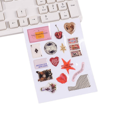 Resin journal stickers