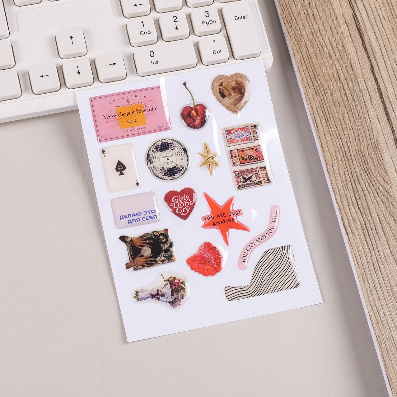 Resin journal stickers