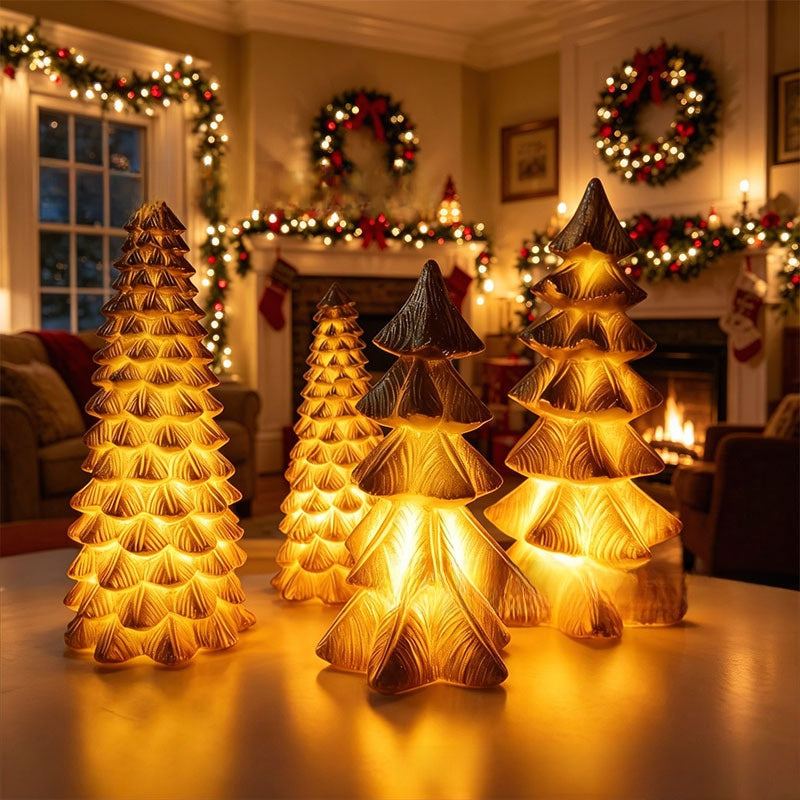 Resin Luminous Christmas Tree Decorations