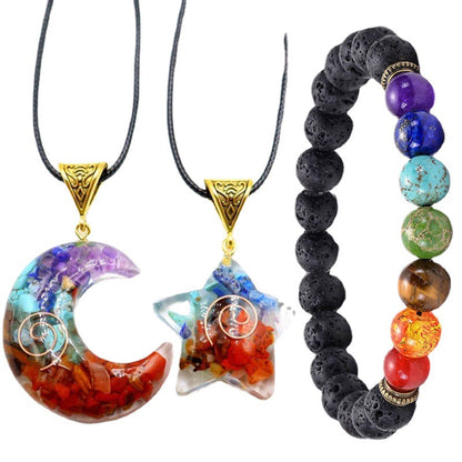 resin moon pendant