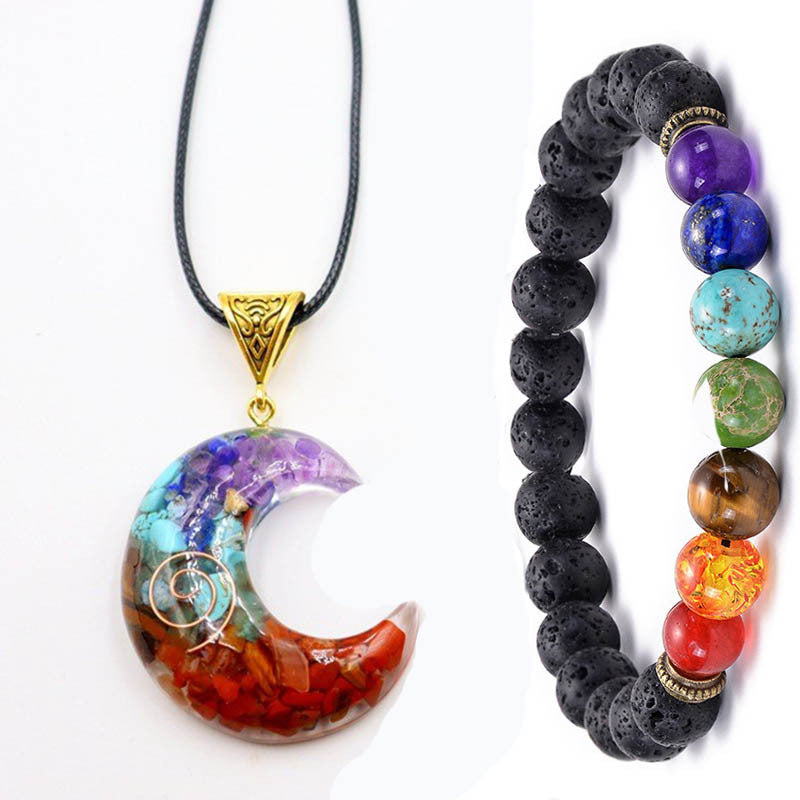 resin moon pendant