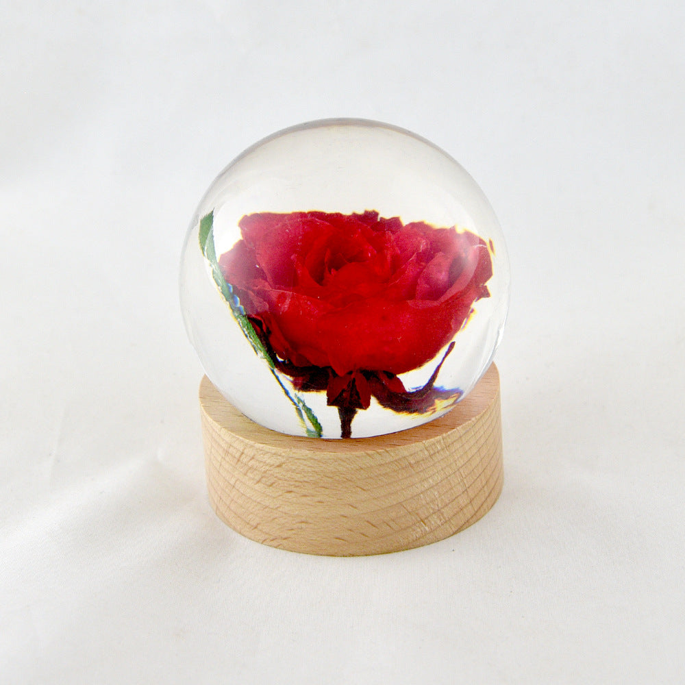 Resin Rose Dandelion Decorative Ornament