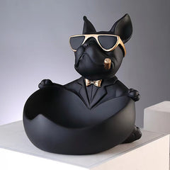 Lying dog double disk black