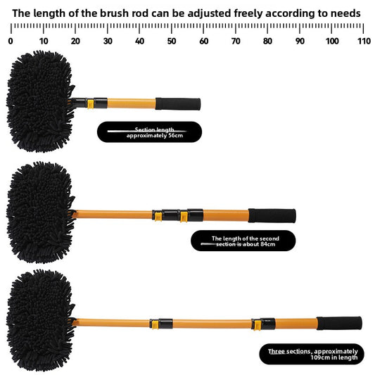 Retractable Car Wash Mop with Soft Bristles