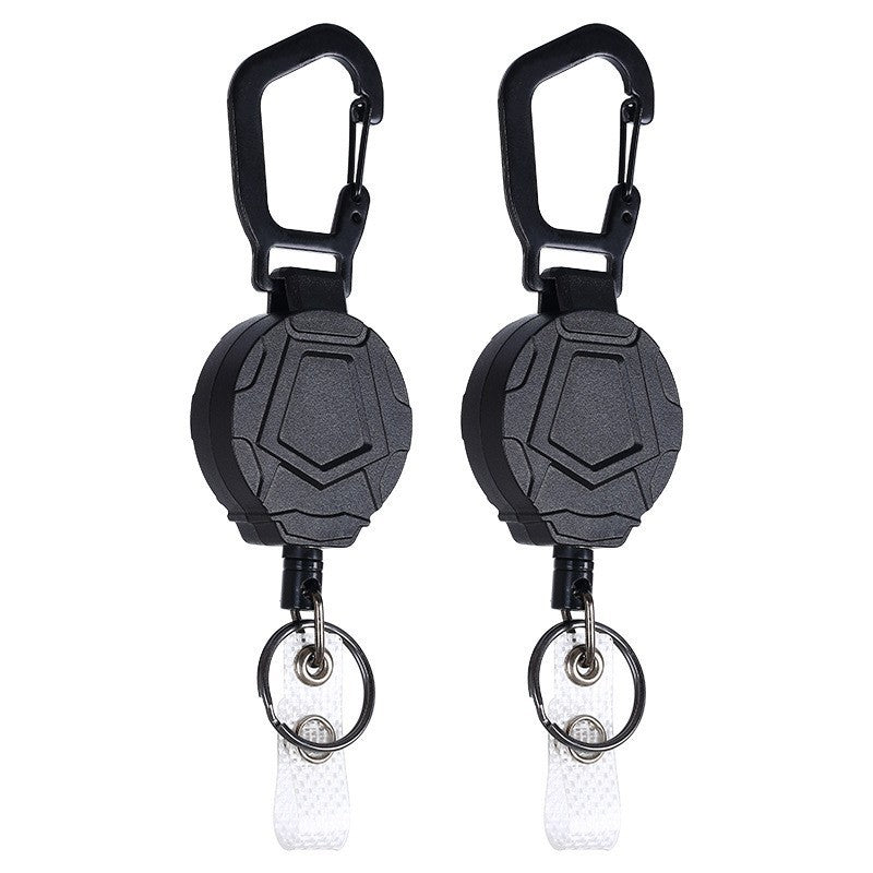 Retractable Carabiner Keychain with Steel Cable