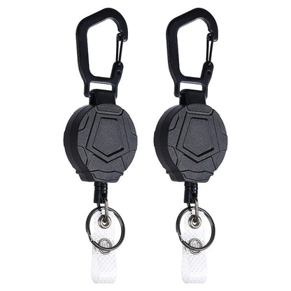Retractable Carabiner Keychain with Steel Cable
