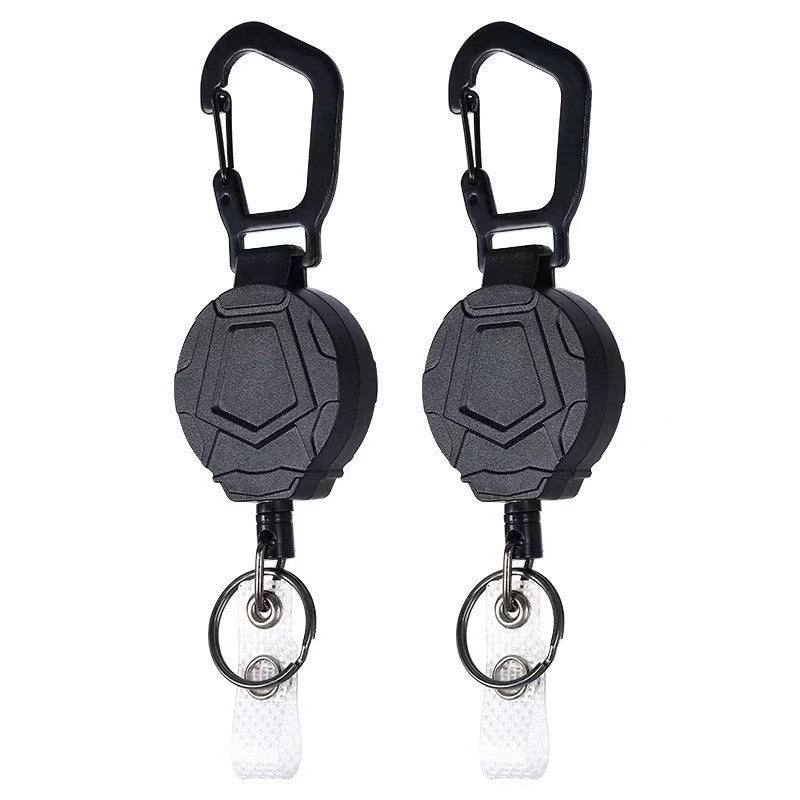 Retractable Carabiner Keychain with Steel Cable