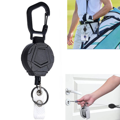 Retractable Carabiner Keychain with Steel Cable