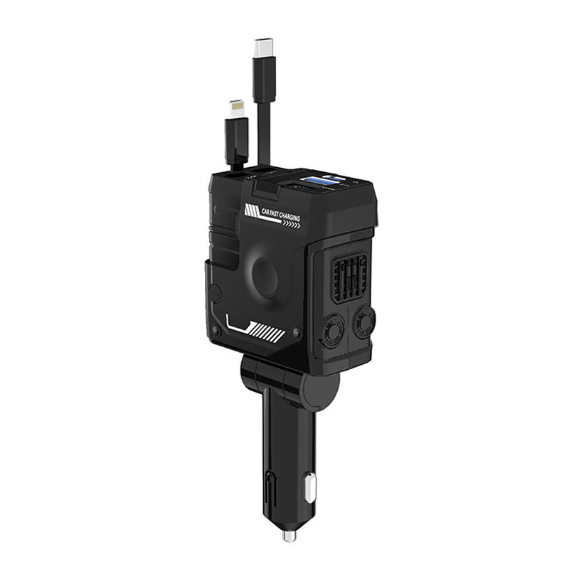 Retractable Cord 120W Fast Car Charger