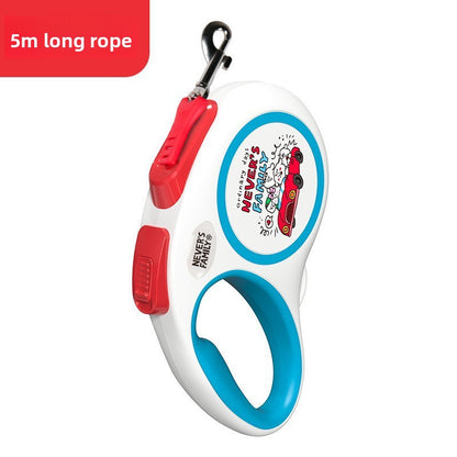 Retractable Dual Dog Leash with Waste Bag Dispenser