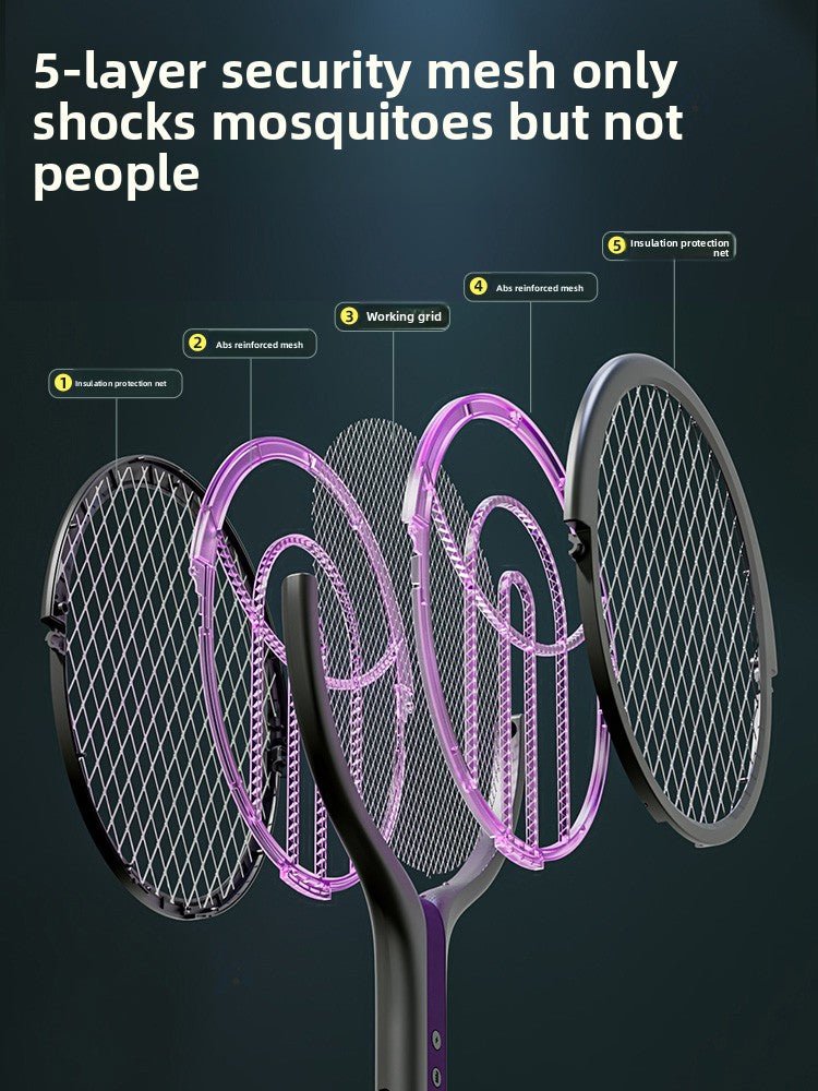 Retractable electric mosquito swatter