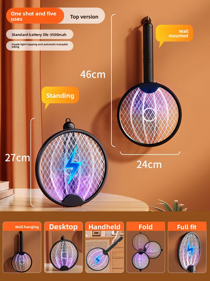 Retractable electric mosquito swatter