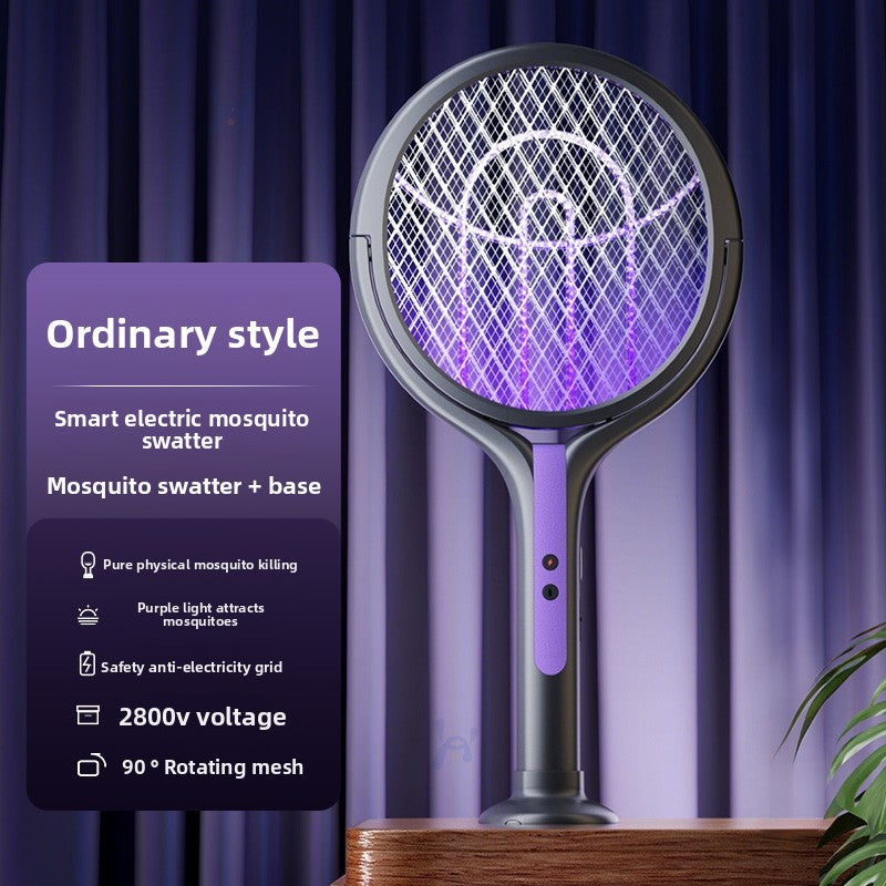 Retractable electric mosquito swatter