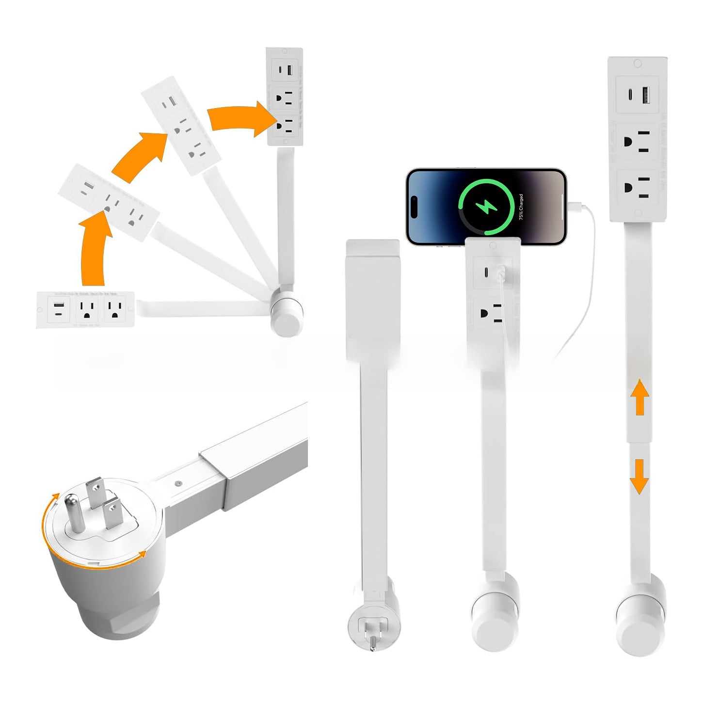 Retractable Electrical Outlet Extender