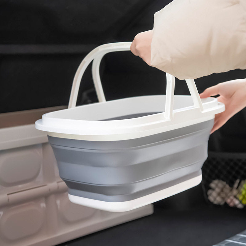 Retractable Folding Silicone Tote Basket