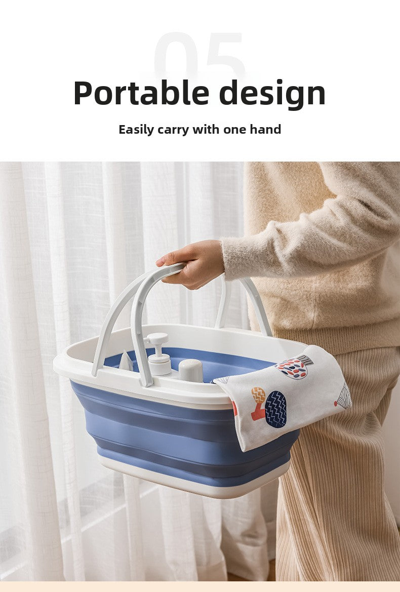 Retractable Folding Silicone Tote Basket