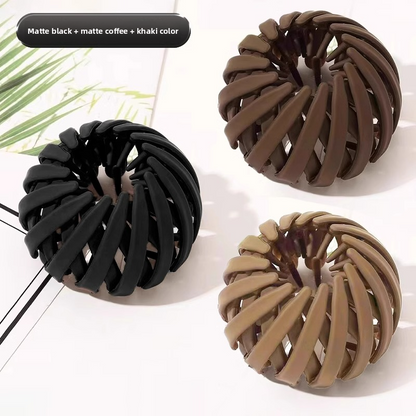 Retractable Hair Bun Maker Clip
