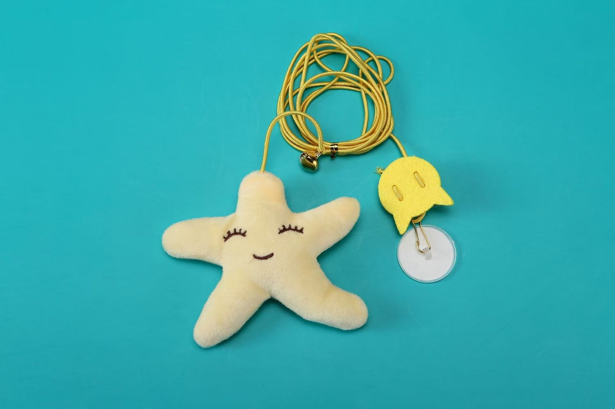 Retractable Hanging Cat Teaser Toy with Feather Attachments