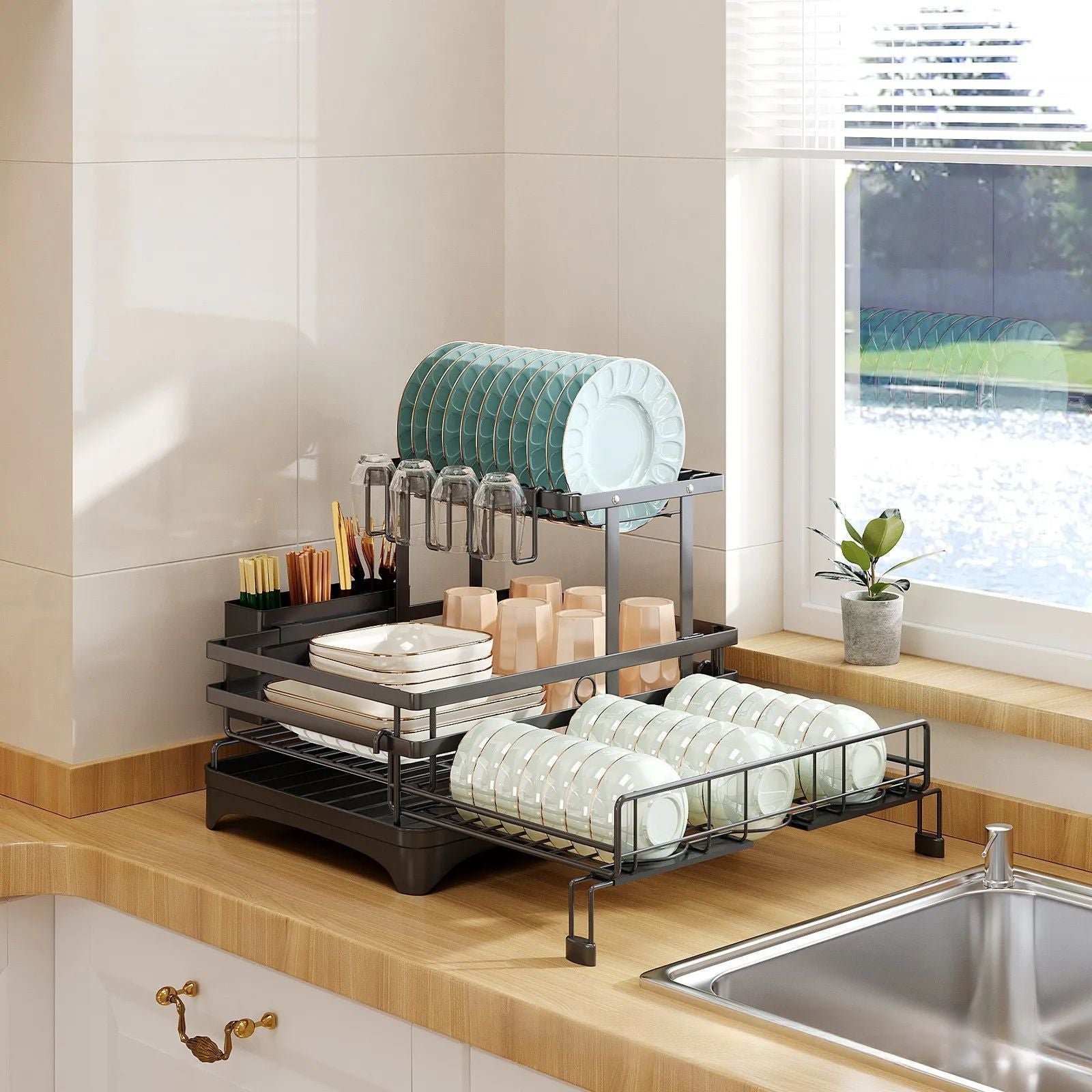 Retractable Kitchen Dish Drying Rack
