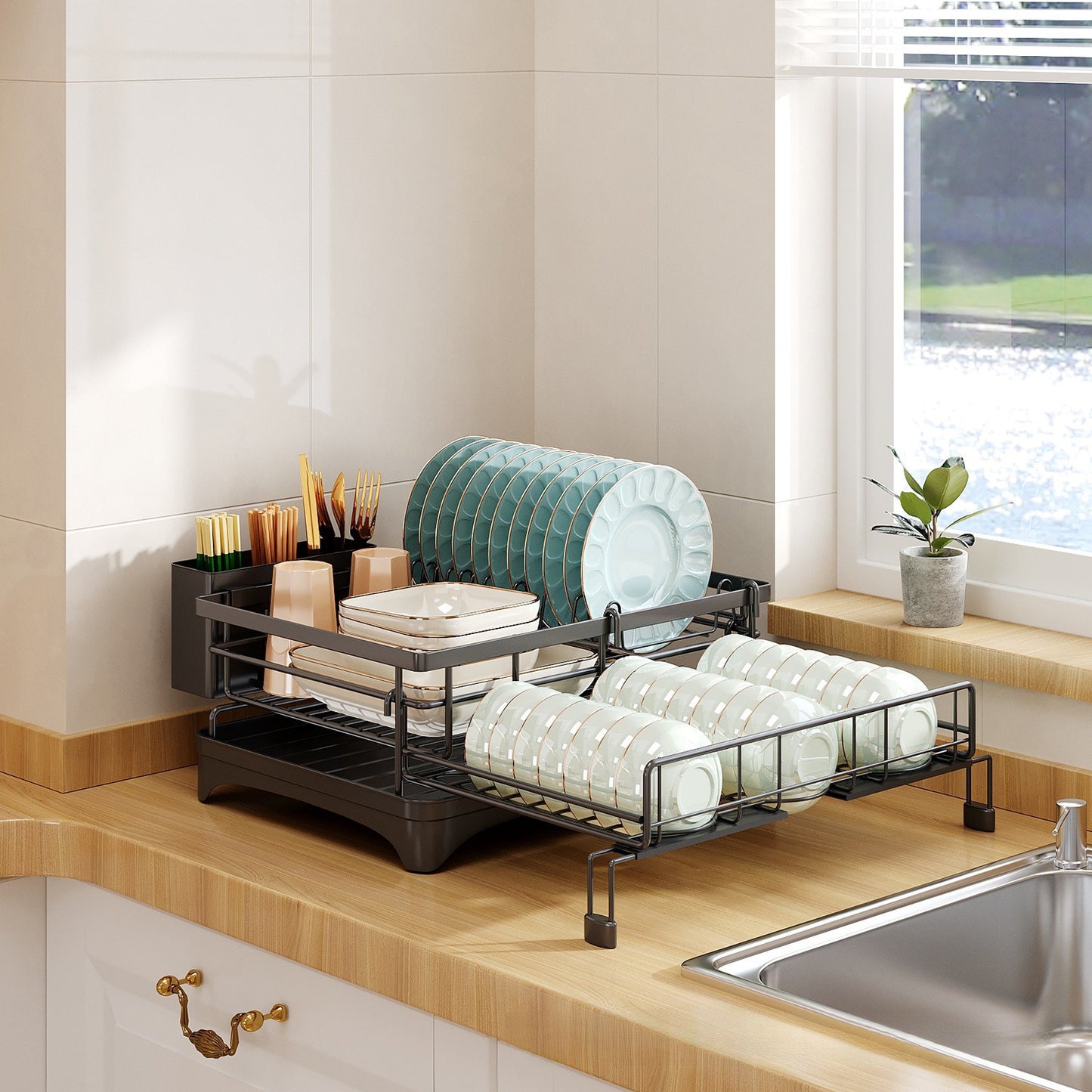 Retractable Kitchen Dish Drying Rack