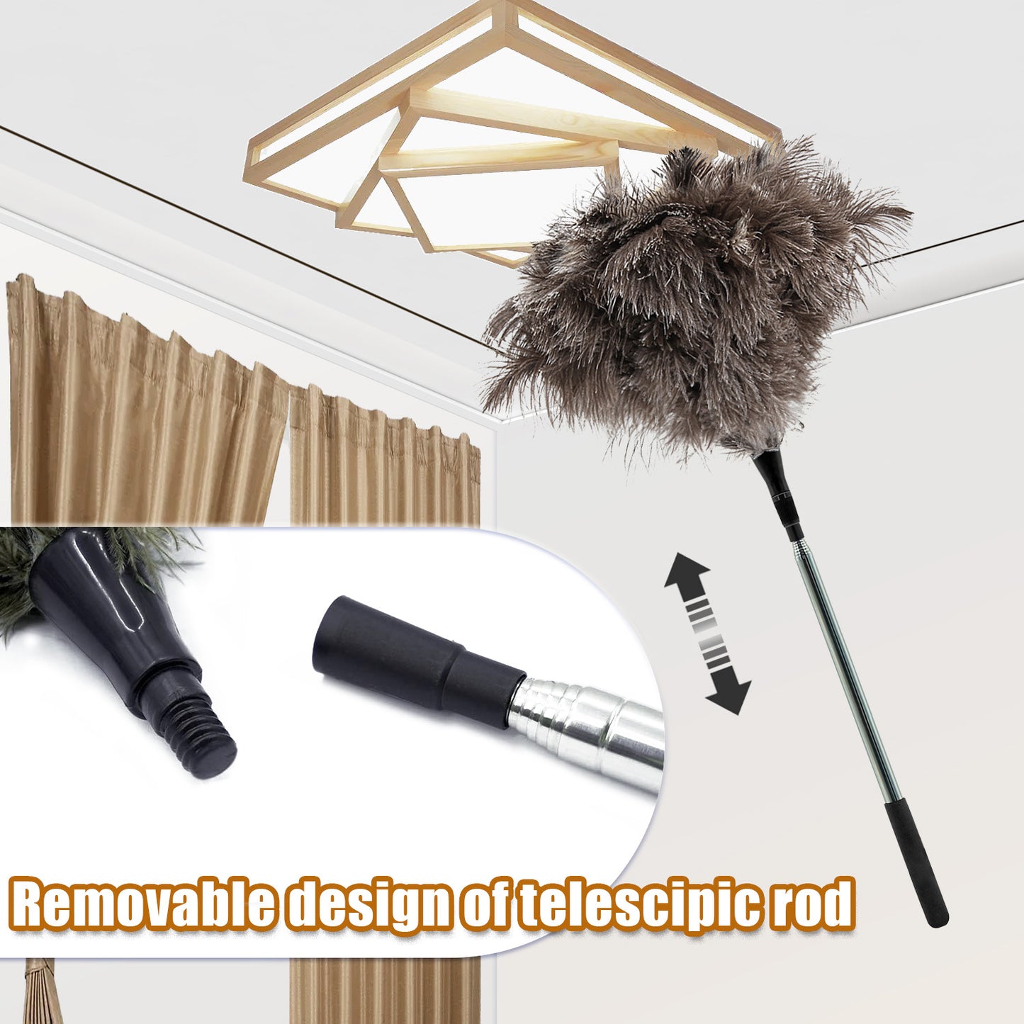 Retractable Ostrich Feather Duster