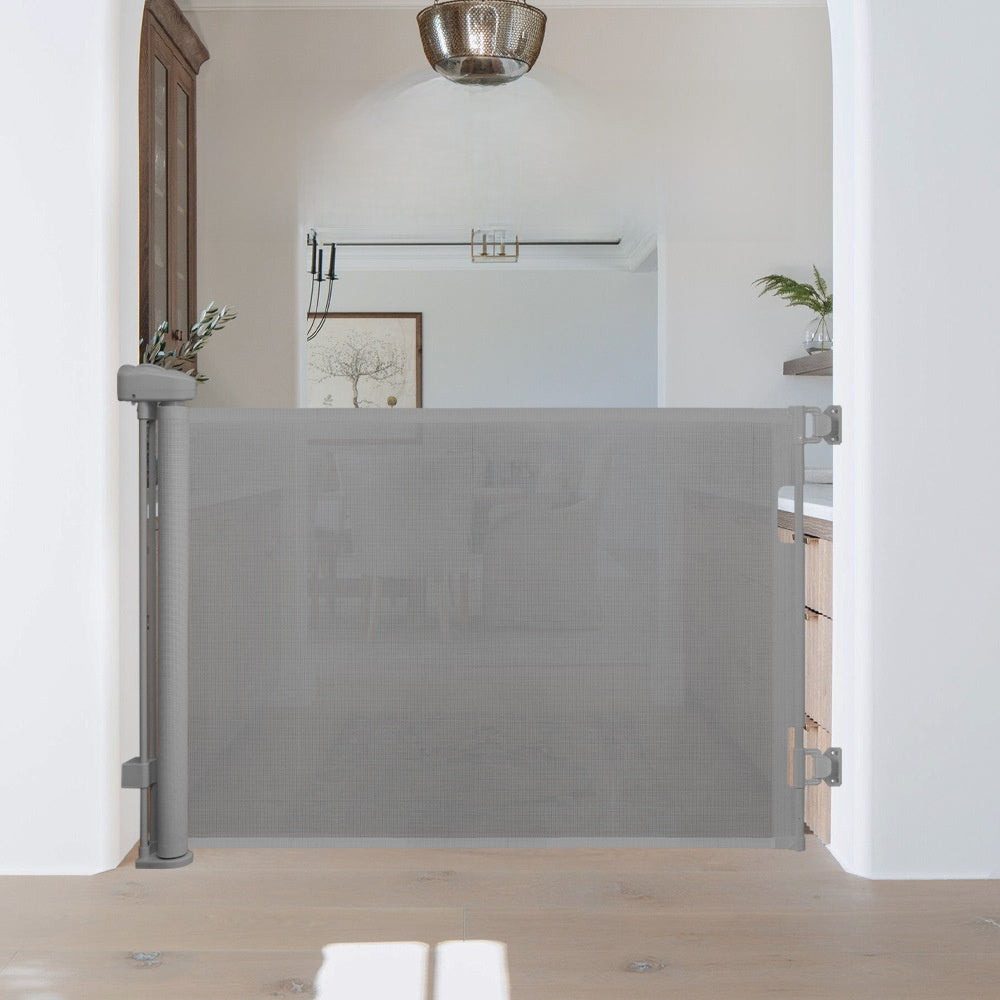 Retractable Safety Door Barrier for Stairs and Doorways