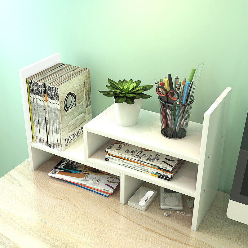 Retractable storage rack on the table